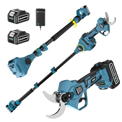 Takuoo Cordless Pole Pruner, 1.6" Cutting Diameter Electric Pruning Shears - size: 1.6" Cutting Diameter
