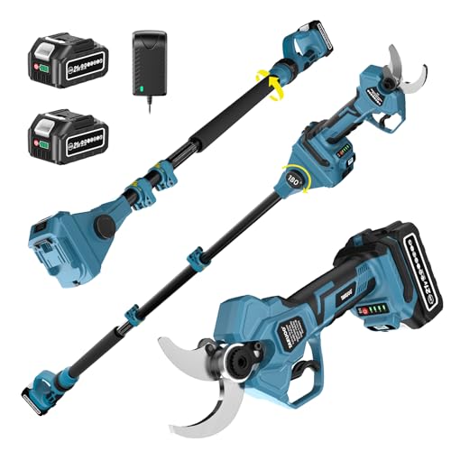 Takuoo Cordless Pole Pruner, 1.6" Cutting Diameter Electric Pruning Shears - size: 1.6" Cutting Diameter