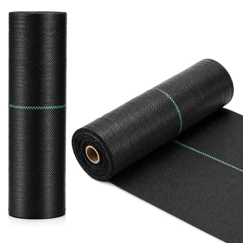 1.3FT x 250FT Weed Barrier Landscape Fabric, Heavy Duty Garden Cloth Ground Cover, Weed Block Gardening Mat Woven Geotextile Fabric for Garden, Yard, Pathway, Driveway, Road, Vegetable Patch