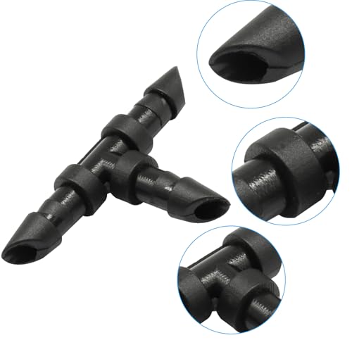 Drip Irrigation Tee Fittings Kits, 120 Pieces, 1/4 Inch - size: Tee