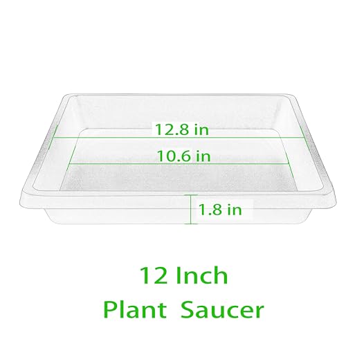 Plant Saucer 12 Inch Square 2 Pack, Plastic Plant Drip Trays, Plant Saucers for Indoors and Outdoors, Flower Pot Saucers, Saucers for Potted Plants, Planter Saucer, Plant Water Catcher Trays for Pots - color: Gray, size: 12"(2Pack)