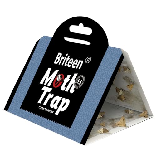 10 Pack Pantry Moth Traps Safe and Effective for Food and Clothing- Glue Traps with Pheromones for Wool Closet Carpet Food and Cupboard - color: Black