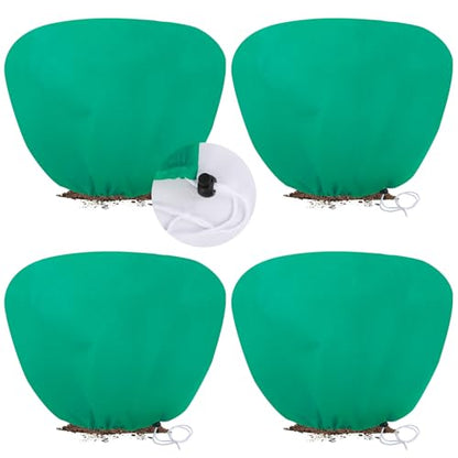 4 Pack Shrub Plant Covers Freeze Protection for Winter, 23.6"X39.4", Green - size: 4PCS-23.6" X 39.4"