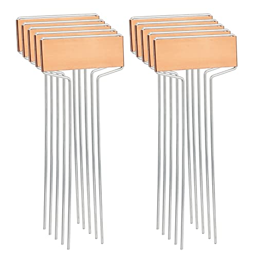 KINGLAKE GARDEN Copper Plant Labels 20 Pack Metal Plant Labels