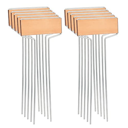 KINGLAKE GARDEN Copper Plant Labels 20 Pack Metal Plant Labels