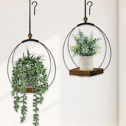 Adnkwolivt Hanging Planters for Indoor Plants - Plant Hanger Outdoor Pack of 2, Metal Plant Hanger Mid Century, Hanging Wall Ceiling Window, Gift for Mom, Plant Lovers, Housewarming - size: 2 Pack