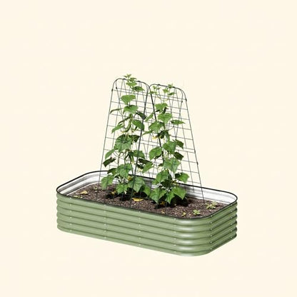 Vego Garden A-Frame Trellis Cucumber Cage for Garden & Pots, Rust-Resistant Tomato Stakes Heavy Gauge Plant Cage Trellis Support for Climbing Vegetables Plants 2 Pack - size: 63" Tall