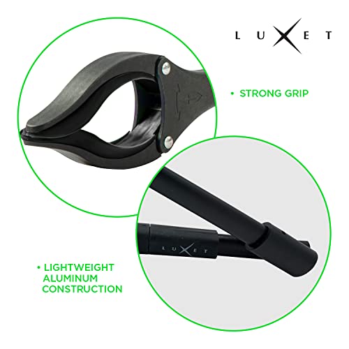Grabber Tool 19" Aluminum Magnetic Claw, Rotating Lightweight Foldable Reacher Grabber Pickup Tool, Gripper Grabbers for Elderly Grab it Reaching Tool Trash Picker Grabber, Black, By Luxet - color: Black