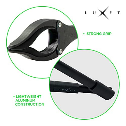 Grabber Tool 19" Aluminum Magnetic Claw, Rotating Lightweight Foldable Reacher Grabber Pickup Tool, Gripper Grabbers for Elderly Grab it Reaching Tool Trash Picker Grabber, Black, By Luxet - color: Black