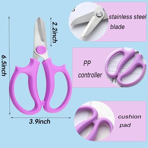 4 PCS Stainless Steel Garden Flower Scissors, Stems, Fruit Picking Trimming