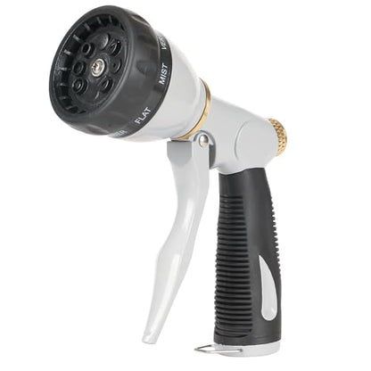 STYDDI PRO Heavy Duty Garden Hose Nozzle, Metal Water Hose Sprayer Nozzle - color: Gray