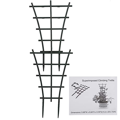 Mini Plant Trellis for Climbing Plants, Plastic Potted Stake