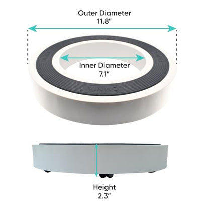 Omnia Plant Glider: Plant Caddy - 11.8In, 200lb Capacity - Off-White