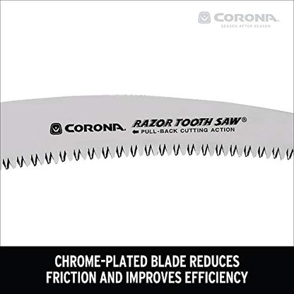 Corona Tools 14-Inch RazorTOOTH Pruning Saw | Tree Saw Designed for Single-Hand Use | Curved Blade Hand Saw | Cuts Branches Up to 8" in Diameter | RS 7395, Red/Black