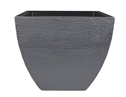 Tusco Products MSQ20SL Modern Square Garden Planter, 20-Inch, Slate - color: Slate, size: 20 Inch