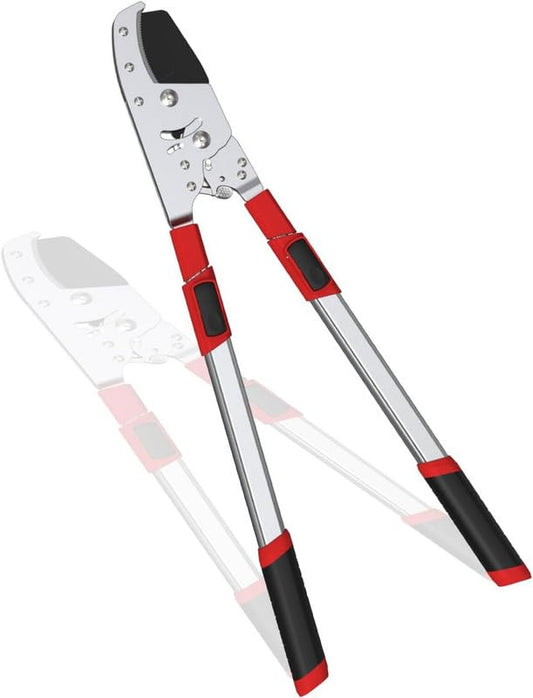 Heavy-Duty Extendable Anvil Lopper, 28"-41" Telescopic Tree Trimmer with Double Ratcheting Mechanism for 2" Branches
