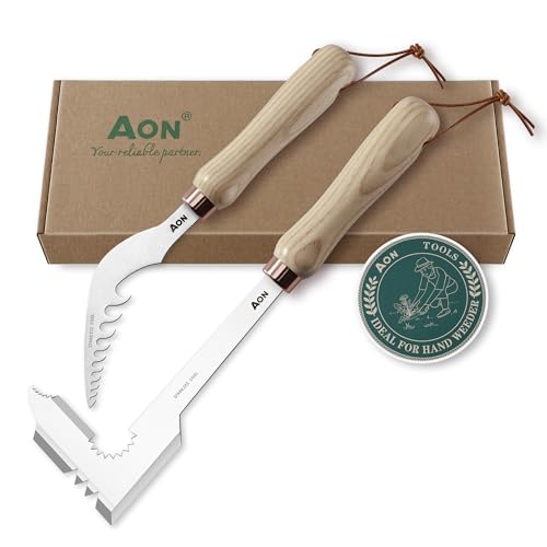 AON 2-Pack Crack Weeder & Root Remover Tool Set for Patios and Gardens