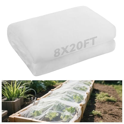 Alphatool 8x20ft Large Garden Netting, Ultra Fine Mesh Plant Covers - size: 8 x 20 ft