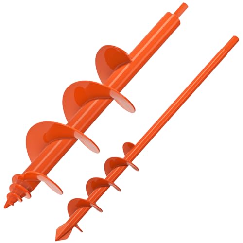Insaga Garden Auger Drill Bit for Planting, Drill Augers for Digging Holes, Auger Post Hole Digger fits 3/8'' Hex Drive Drill, Perfect for Planting Bulbs and Potted Plants (1.6''x16''+3.5''x16'') - size: 1.6''x16''+3.5''x16''
