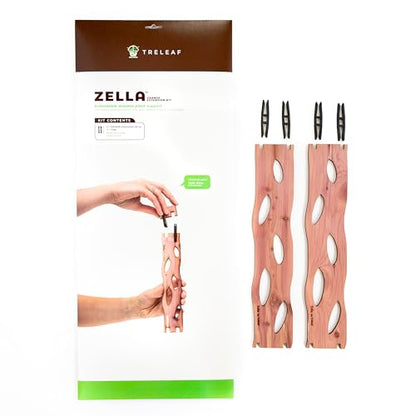 Treleaf Zella Grande Extension Kit - Wooden Extendable Plant Trellis (2 Extensions) for Indoor Climbing Houseplants - Modular Plant Support - size: Grande Extension Kit