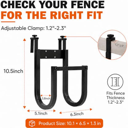 Fence Hose Hanger for Outside, Hanging No Drill Garden Hose Holder