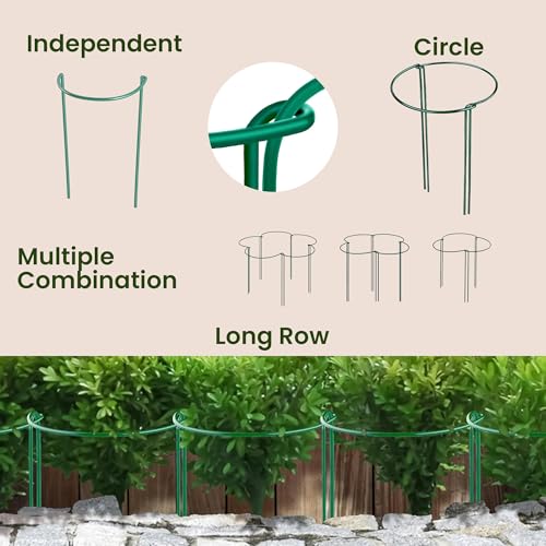 6 Pack Plant Support Stakes – Peony Cages and Supports –10" W x 16" - 24" H - size: 6 Pack (up to 24")