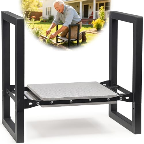 Garden Kneeler and Seat Heavy Duty - 12.7" Wide Garden Kneeling Bench Stool with Handles, Folding Knee Seat Chair Gardening Gifts for Seniors Women Men Gardeners Pain-Free Weeding Planting - size: 12.7"