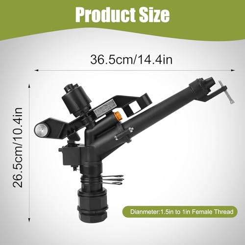 360 Rotating Irrigation Sprinkler Plastic Thread for Farm Garden Watering