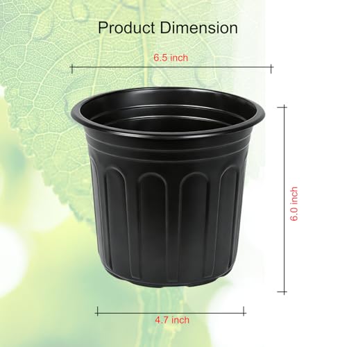 60-Packs 1 Gallon-S Flexible Plastic Plant Nursery Pots with 10 Pcs Plant Labels, Thickened Soft Seed Starting Container for Seedlings, Vegetables, Succulents and Cuttings - size: 1 Gallon