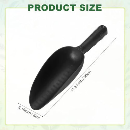 M METERXITY 1-Pack Garden Shovel Trowel Hand Shovels, 30cm/11.81 Inch Plastic Gardening Tools for Digging, Transplanting, Soil Loosening and Planting, Ergonomic Handle [Black] - color: Black