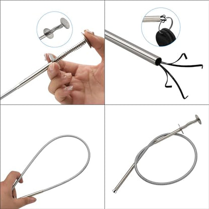 Grabber Tool 4-Claw Picker, Bendable Hose Reacher Pickup, Claw Type Pickup Tool,Flexible Long Handy Reaching Assist Tool for Litter Pick/Home Sink/Drain