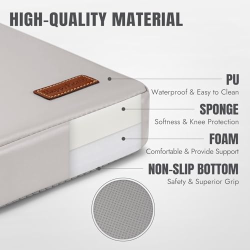 HappyPicnic Waterproof Garden Kneeling Pad, 2in Thick, Grey, 1 Pack - color: Grey