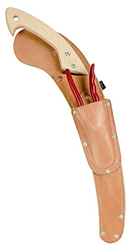 Weaver Leather Curved Back Curved Saw Scabbard with Pruner Pouch - color: Tan