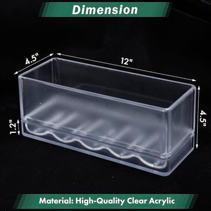 D'vine Dev Rectangular Planter, 12 x 4.5 in, Clear, Set of 1, 76-X-D-1 - color: Clear