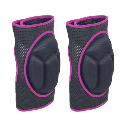 Gardening Knee Pads for Men/Women, Adjustable Mesh Fabric, Pink M (1 pair) - color: Pink, size: Medium