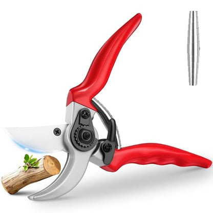 Ainiv Bypass Pruning Shears, 8.5" Professional Garden Shears, Heavy Duty