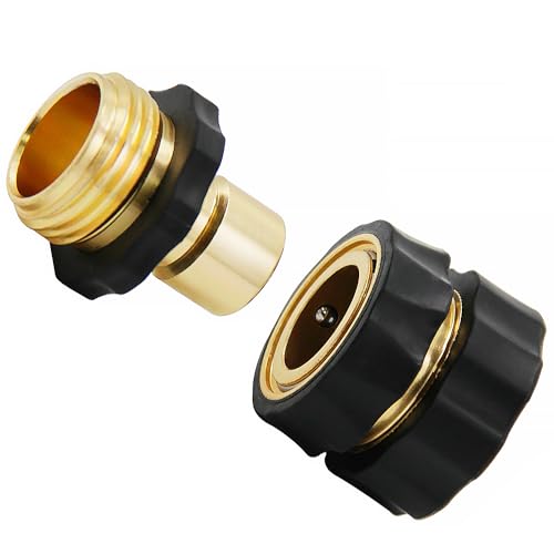 Lifynste 3/4 Inch Garden Hose Quick Connector Fittings, Easy Connector Fitting, Male and Female Set, (4) - style: Set of 4