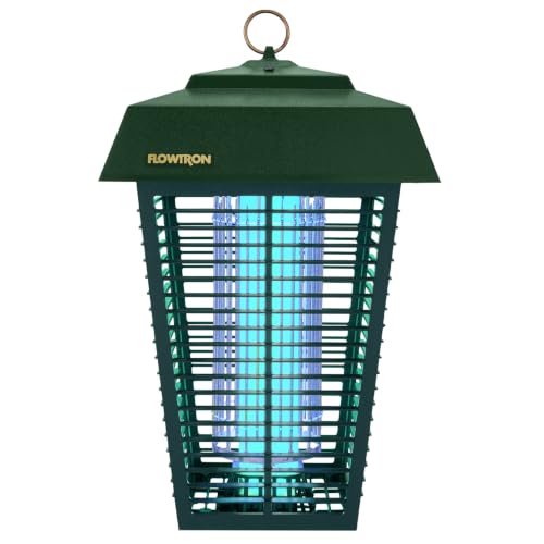 Flowtron Bug Zapper, 1.5 Acre Outdoor, Two 40W UV Bulb, 5600V Zap, Green - color: Green