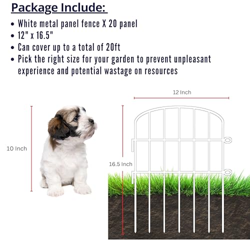 ShopLaLa Garden Fencing Animal Barrier (10 Panels) 12x16.5in White Fences