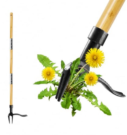 Premium Stand Up Weed Puller Tool, Long Handle Weed Puller & Garden Weeder Tool, Manual Weed Remover Tool, Heavy Duty Root Weed Puller for Lawn – Gardening Gift for Dad & Grandpa