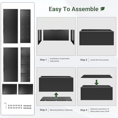 Metal Planter Box 46” x 16” x 16”, Tall Rectangle Planter Box - size: 46"L x 16"W x 16"H