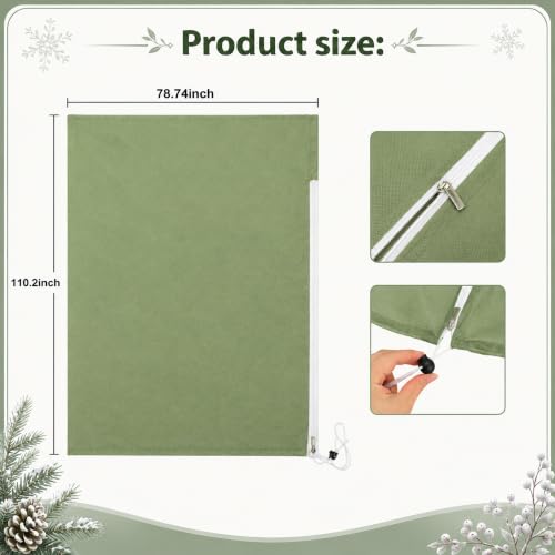110" x 79" Large Plant Covers Freeze Protection, Thicken Plant Frost Cover - color: Army Green