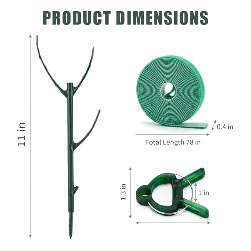 6 Pack Stackable Monstera Plant Support Stakes, Plant Stakes for Indoor Plants & Outdoor Use, Pothos Plant Climber Support for Monstera, Philodendron, Climbing and Potted Plants