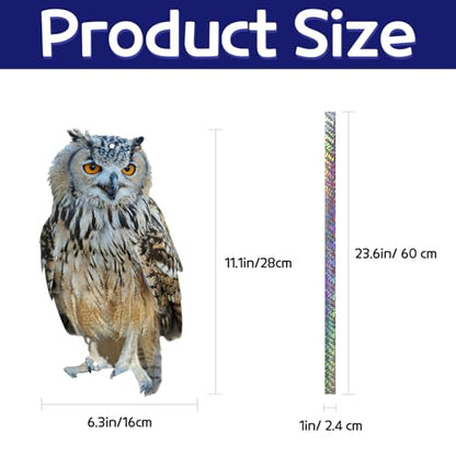 2PCS Flat Fake Owl to Keep Pigeon Away from Balcony