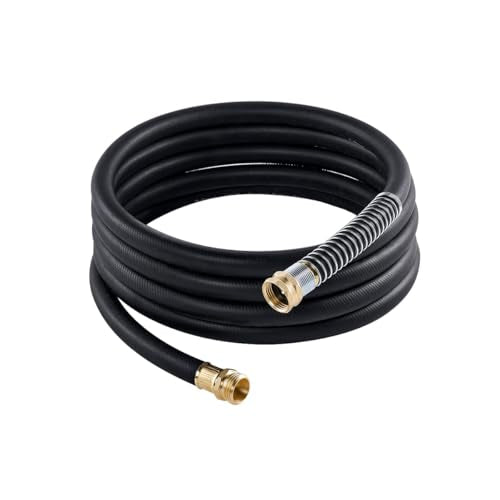 Guitrees Leader Garden Hose 15ft x 3/4", Heavy Duty Short Water Hose, Male to Female Fittings, Five Layered Braiding for Durability, 1000PSI Burst, 300PSI Working (Black) - color: Black, size: 3/4 15FT Male to Female