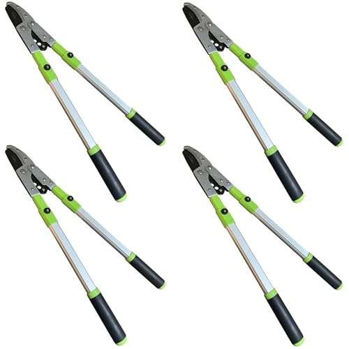 Garden Guru Extendable Anvil Lopper Tree Trimmer with Compound Action, Chops Thick Branches with Ease, 28-40”, Non-Stick High Carbon Steel Blade, Heavy Duty Branch Cutter, 2 Inch Clean Cut Capacity, 4 - size: 4 Pack, style: Extendable Anvil Lopper