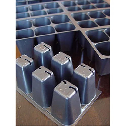 Seedling Starter Trays, 720 Cells: (120 Trays; 6-cells Per Tray), Plus 5 Plant Labels - size: 1 Pack