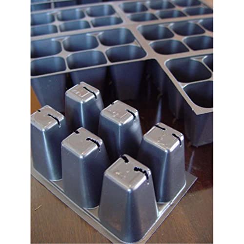 Seedling Starter Trays, 720 Cells: (120 Trays; 6-cells Per Tray), Plus 5 Plant Labels - size: 1 Pack