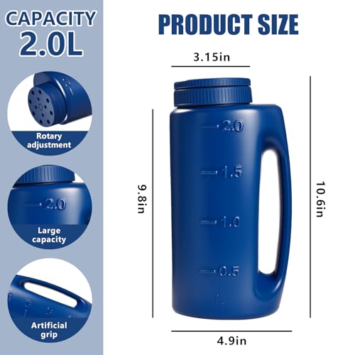 Adjustable Handheld Seed Shaker – Hand Spreader - Capacity Multi-Purpose Spreader for Fertilizer, Grass Seed, Ice Melt & Lawn Care - Blue - color: Blue