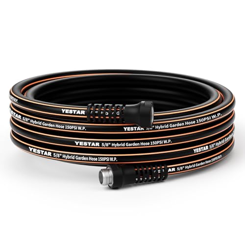 Garden Hose 15 ft x 5/8",Heavy Duty Water Hose - color: Black, size: 15FT